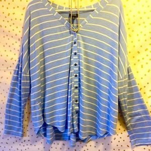 Long sleeve light blue button up shirt